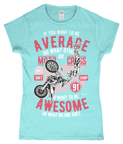 Awesome Motocross – Gildan SoftStyle® Ladies Fitted Ringspun T-Shirt - Vitesse T-Shirts UK