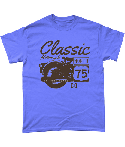 T-shirt en coton épais Classic Motorcycle 75 noir