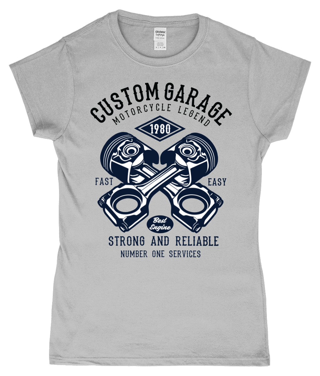 Custom Garage - Gildan SoftStyle® Ladies Fitted Ringspun T-Shirt