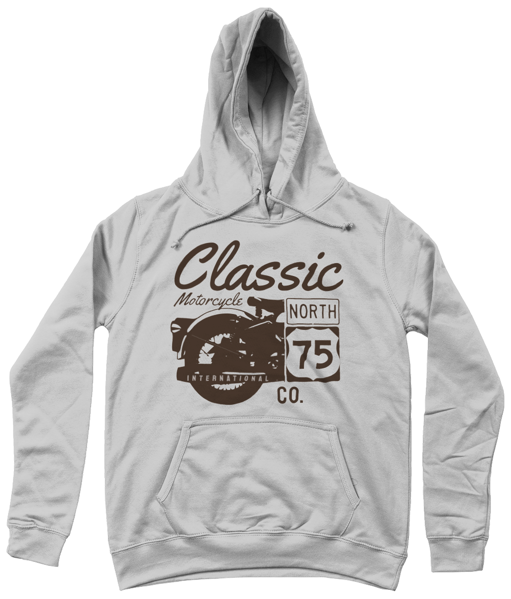 Klassisches Motorrad 75 Schwarz - AWDis Girlie College Hoodie