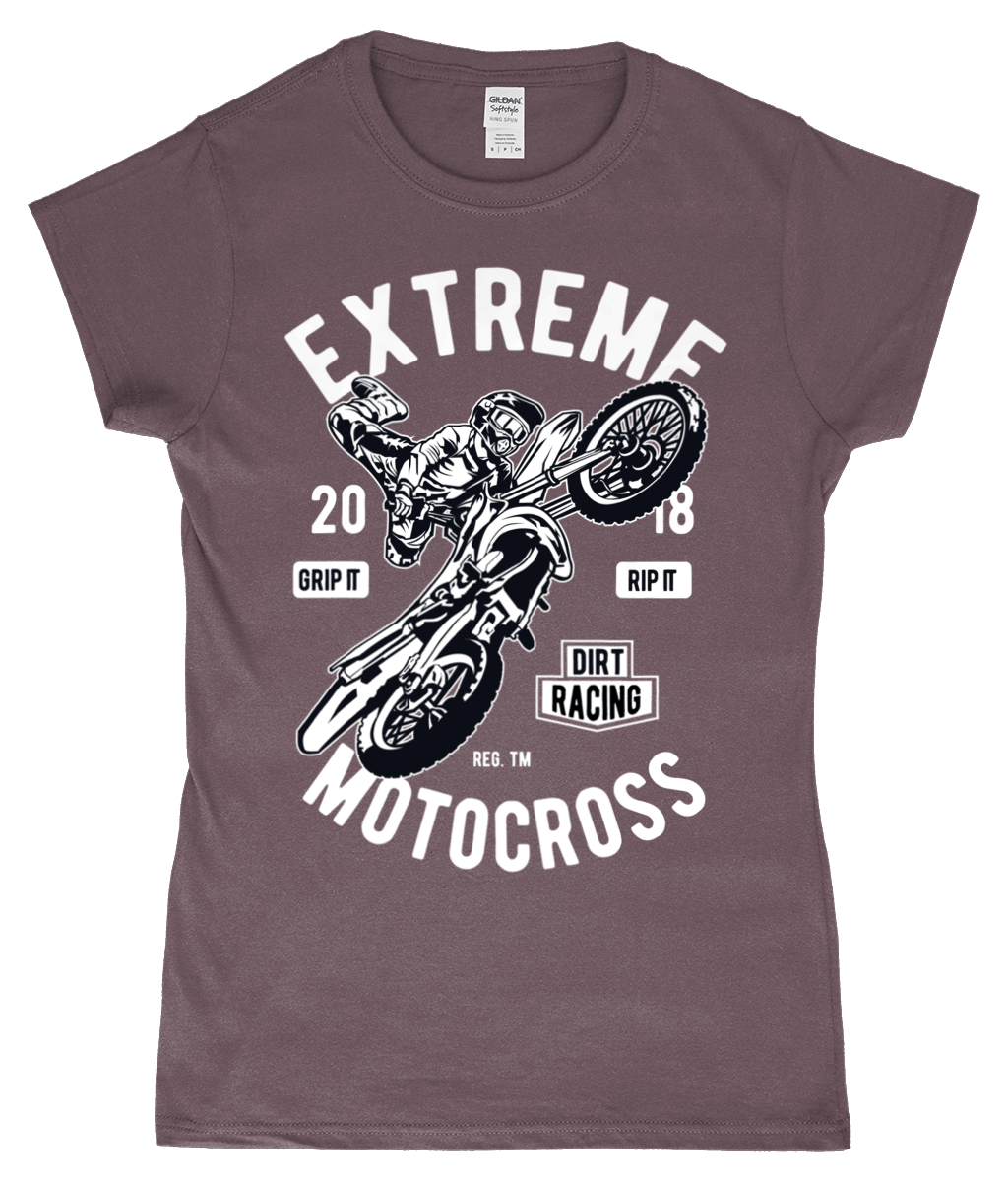 Extreme Motocross – Gildan SoftStyle® Ladies Fitted Ringspun T-Shirt - Vitesse T-Shirts UK