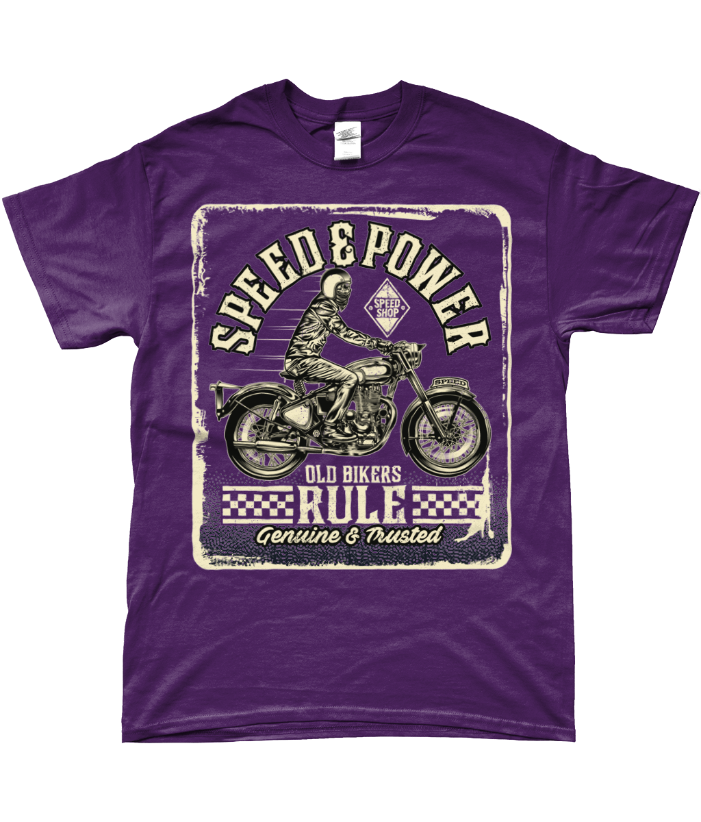 Old Bikers Rule - SoftStyle Ringgesponnenes T-Shirt