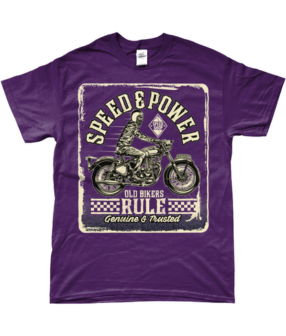 Old Bikers Rule - SoftStyle Ringspun T-Shirt