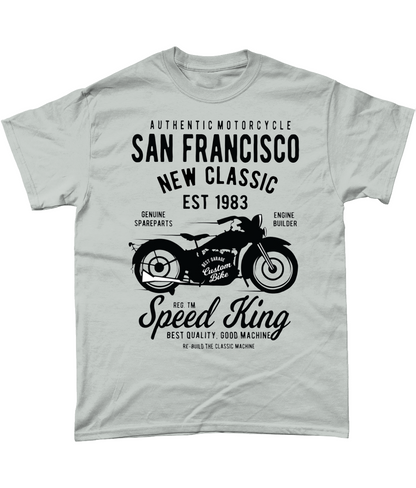 San Francisco Motorrad - Schweres Baumwoll-T-Shirt