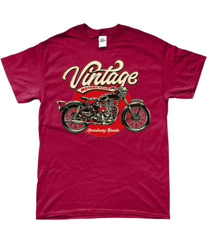 Vintage Motorcycle - SoftStyle Ringspun T-Shirt