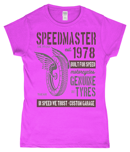 Speed Master - Gildan SoftStyle® Ladies Fitted Ringspun T-Shirt - Vitesse T-Shirts UK