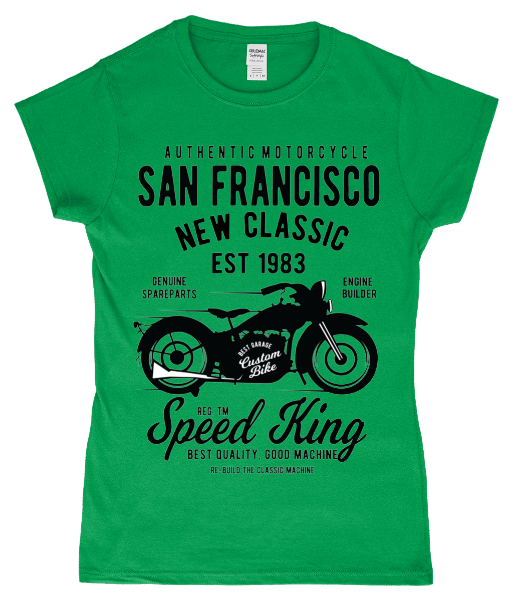 T-shirt ajusté Gildan SoftStyle® Ringspun pour femme - Moto de San Francisco