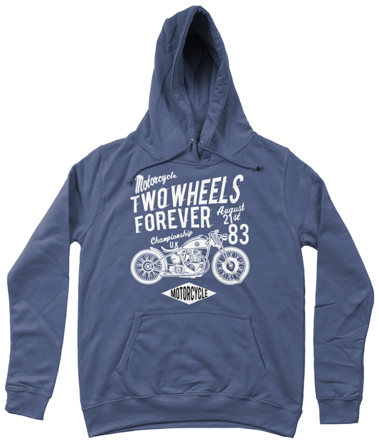 Sweat à capuche pour fille Two Wheels Forever White - AWDis