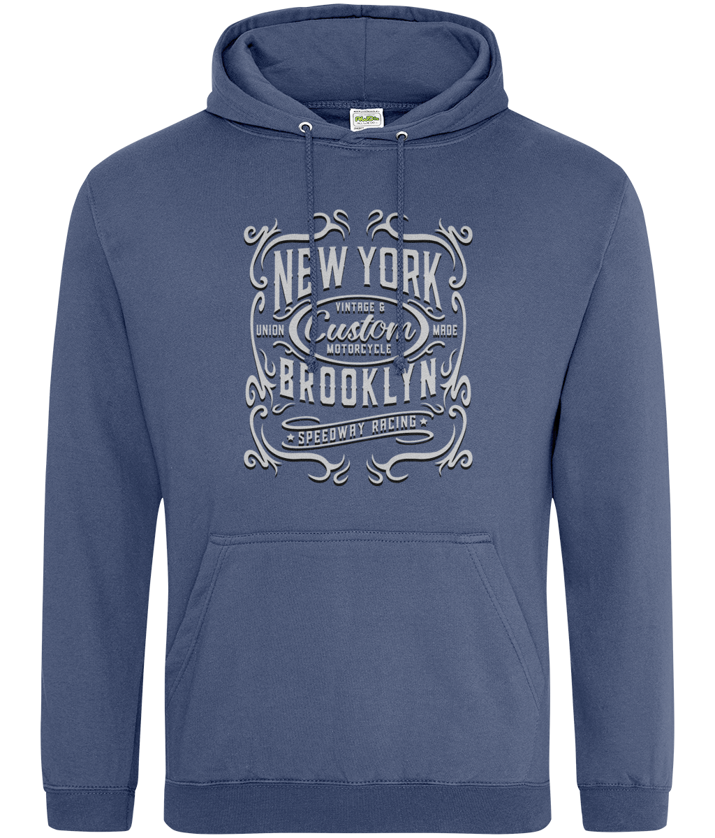 New York Motorcycle - AWDis College Hoodie