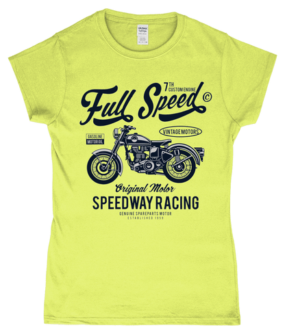 Full Speed – Gildan SoftStyle® Ladies Fitted Ringspun T-Shirt - Vitesse T-Shirts UK