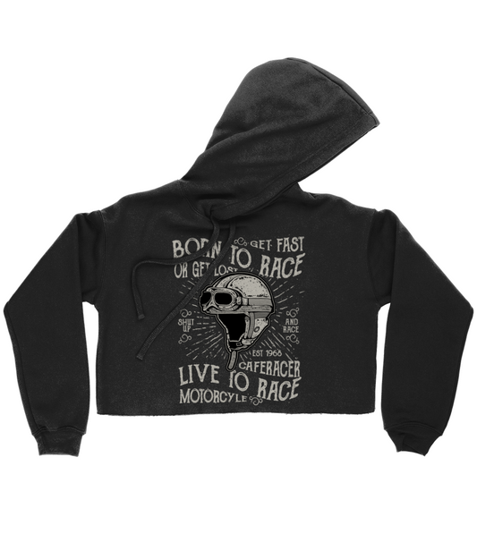 Born To Race - Bella Ladies Cropped Hoodie