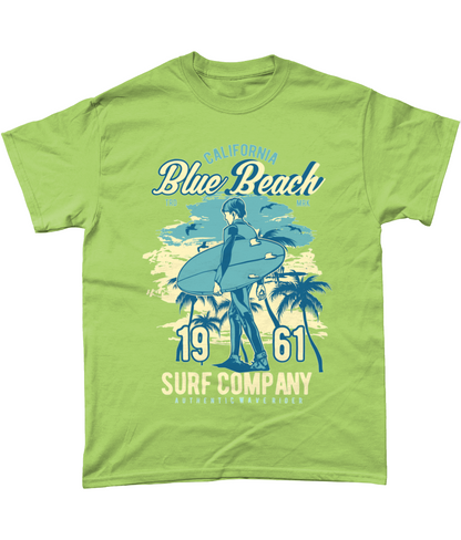 Blue Beach - T-shirt en coton épais Gildan