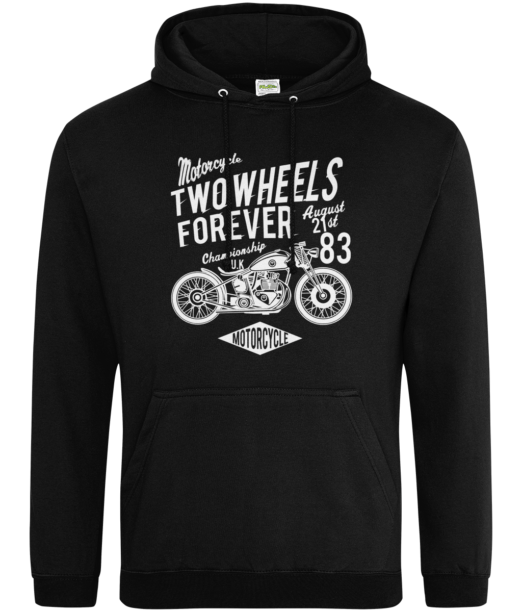 Two Wheels Forever Weiß - AWDis College Kapuzenpullover