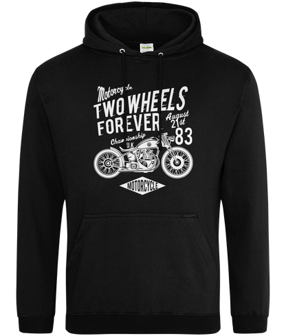 Sweat à capuche AWDis College Two Wheels Forever White