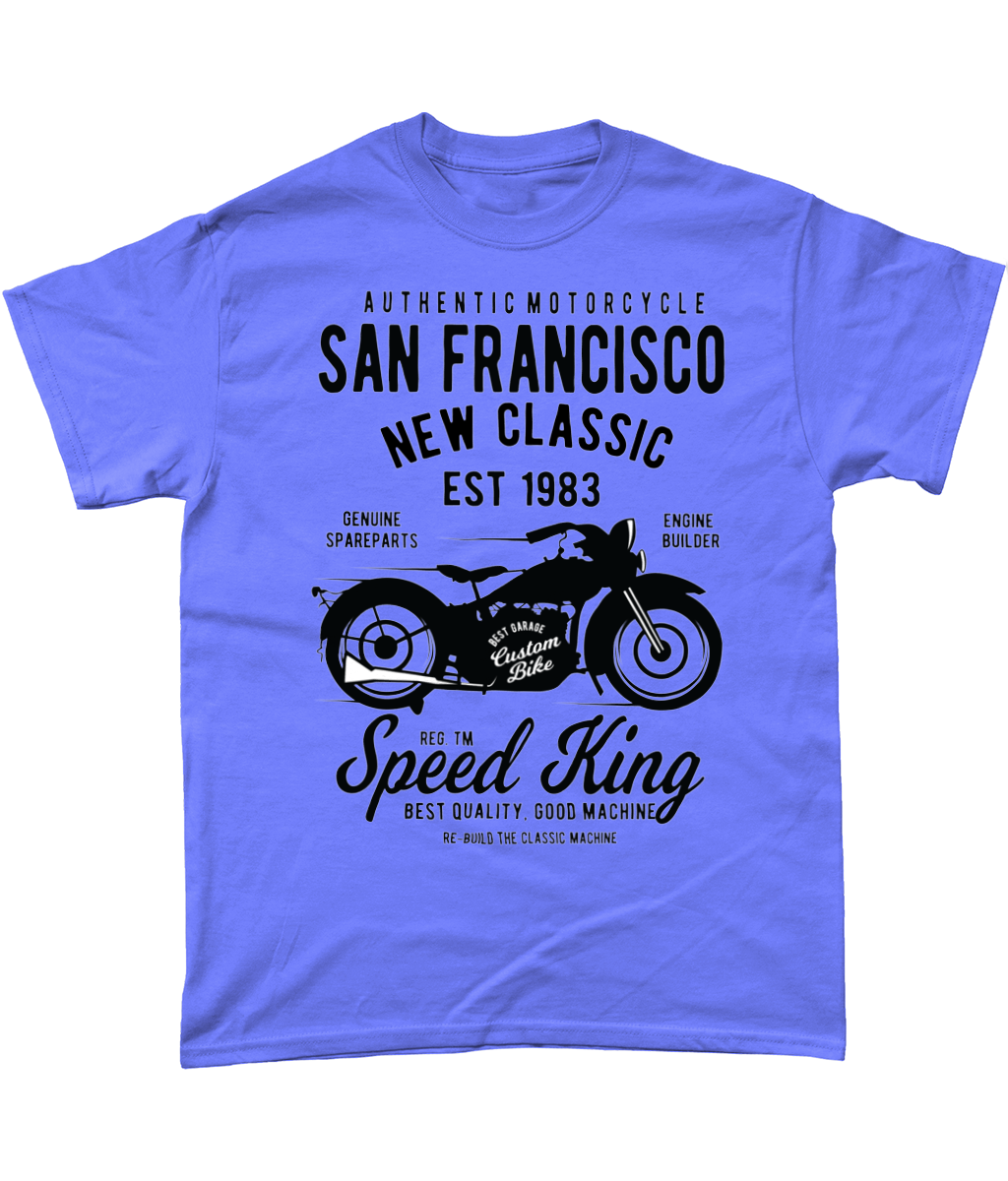 San Francisco Motorrad - Schweres Baumwoll-T-Shirt