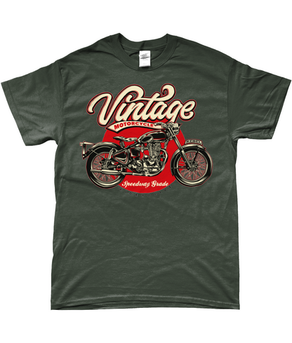 Vintage Motorcycle - SoftStyle Ringspun T-Shirt