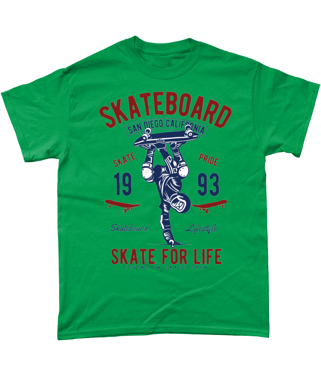 Skate For Life - T-Shirt aus schwerer Baumwolle