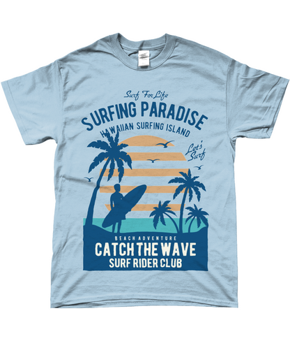 Surfing Paradise - SoftStyle Ringgesponnenes T-Shirt