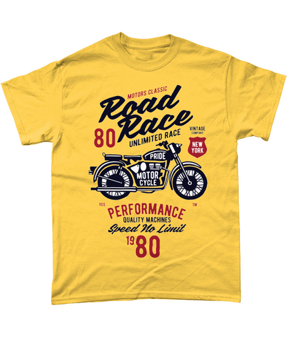 Road Race Motorcycle - Heavy Cotton T-Shirt