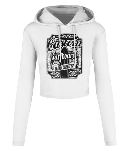 Custom Surfboards - Women's Cropped Hooded T-shirt