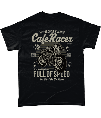 Cafe Racer v1 – Gildan Heavy Cotton T-Shirt - Vitesse T-Shirts UK