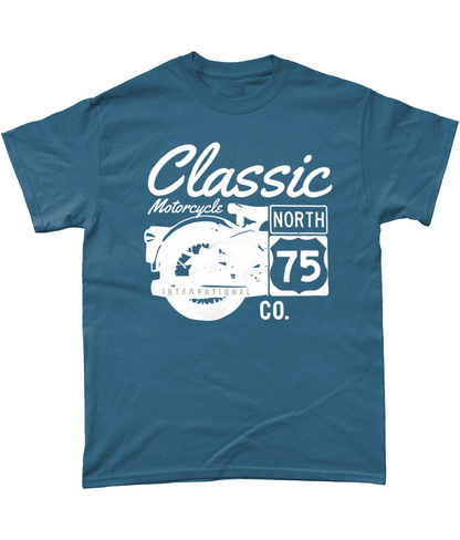 Classic Motorcycle 75 white - Gildan Heavy Cotton T-Shirt