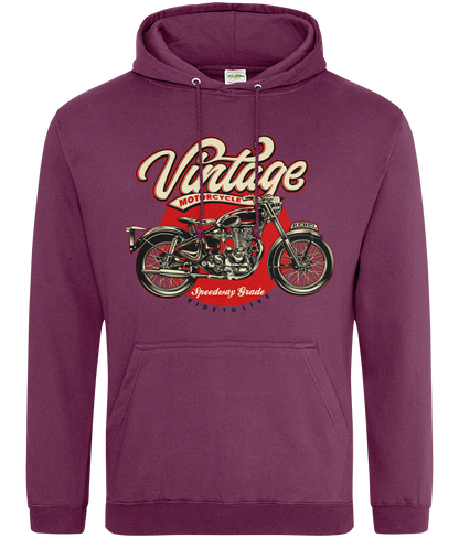 Vintage Motorrad - AWDis College Kapuzenpullover