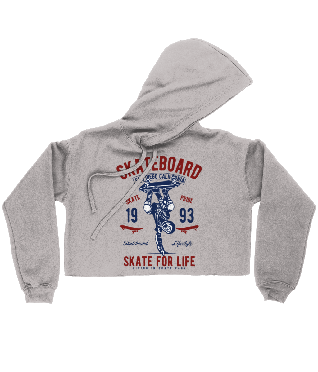 Skate For Life - Bella Ladies Cropped Hoodie