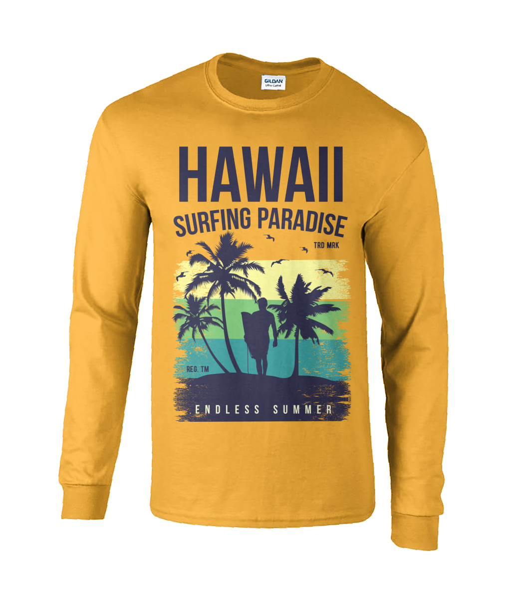 T-shirt à manches longues en coton ultra doux « Hawaii Endless Summer »