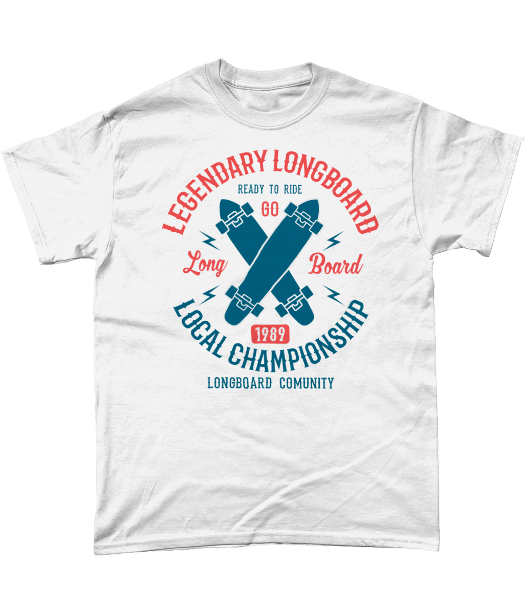 Legendary Longboard – Gildan Heavy Cotton T-Shirt - Vitesse T-Shirts UK