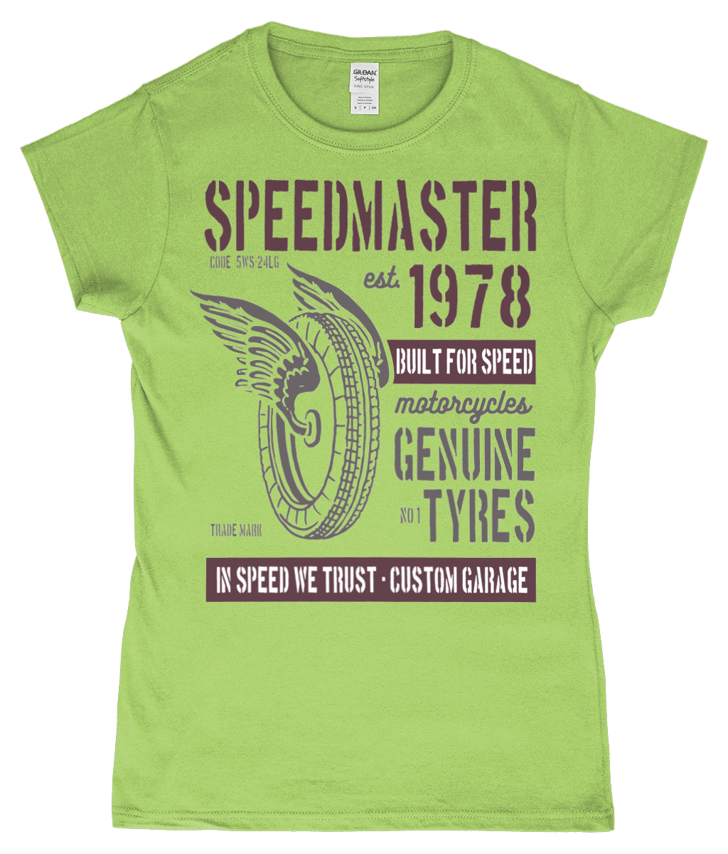 Speed Master - Gildan SoftStyle® Ladies Fitted Ringspun T-Shirt - Vitesse T-Shirts UK