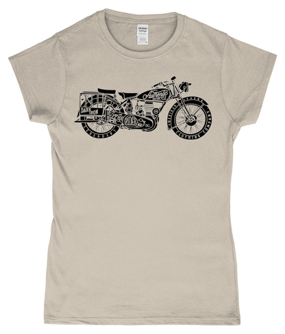 Enjoy The Ride - Black - Ladies Fitted Ringspun T-Shirt