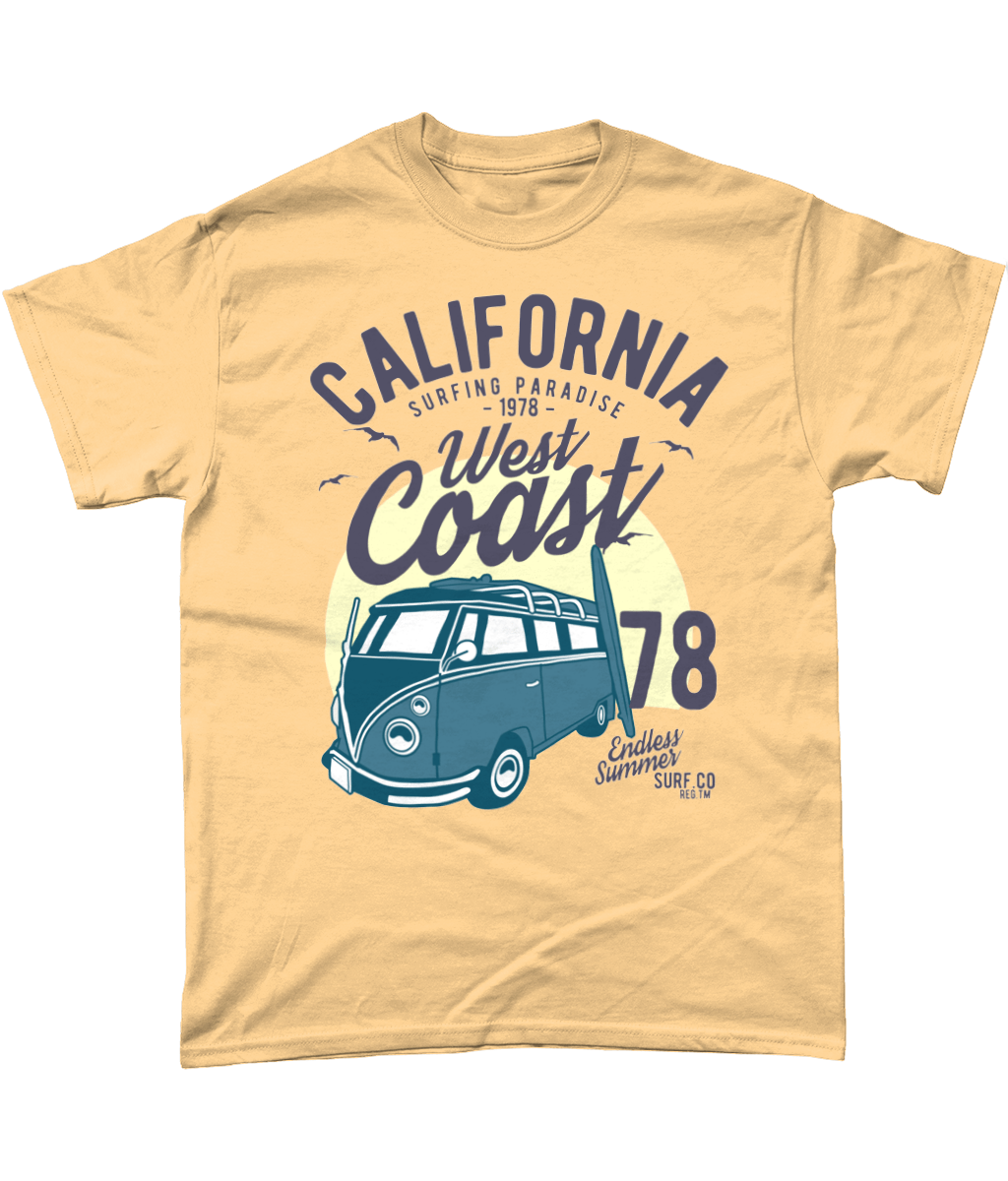 California West Coast v2 – Gildan Heavy Cotton T-Shirt - Vitesse T-Shirts UK