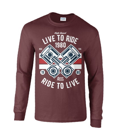 Live To Ride 1980 - Ultra Cotton Long Sleeve T-Shirt