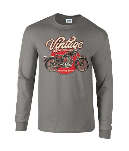 Vintage Motorcycle - Ultra Cotton Long Sleeve T-Shirt