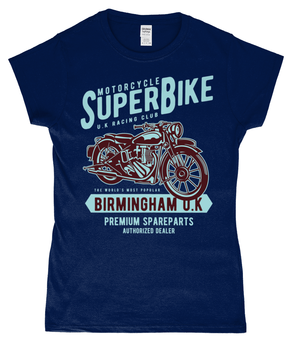 SuperBike – Gildan SoftStyle® Ladies Fitted Ringspun T-Shirt - Vitesse T-Shirts UK