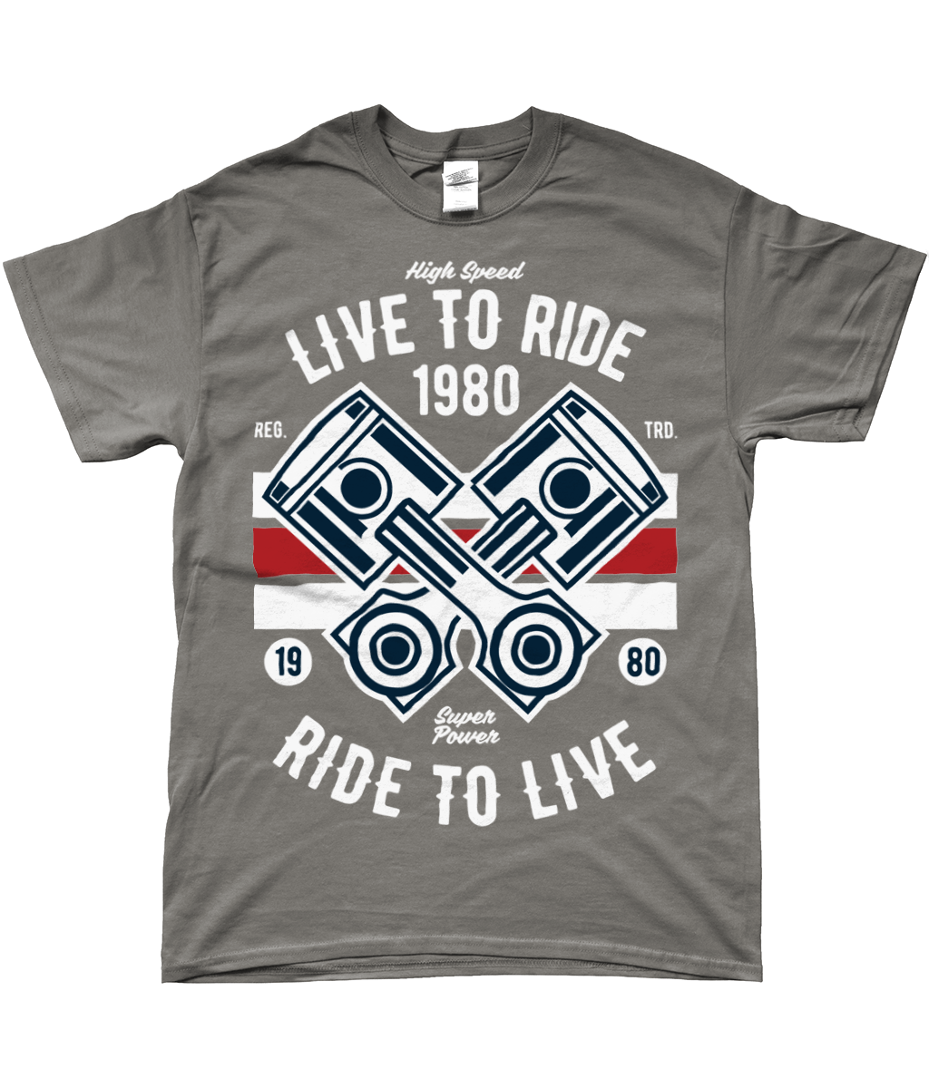 Live To Ride 1980 - T-shirt Gildan SoftStyle® à fils filés