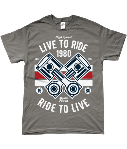 Live To Ride 1980 - T-shirt Gildan SoftStyle® à fils filés