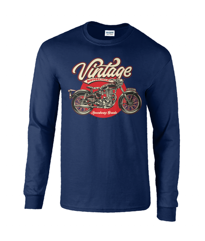 Vintage Motorcycle - Ultra Cotton Long Sleeve T-Shirt