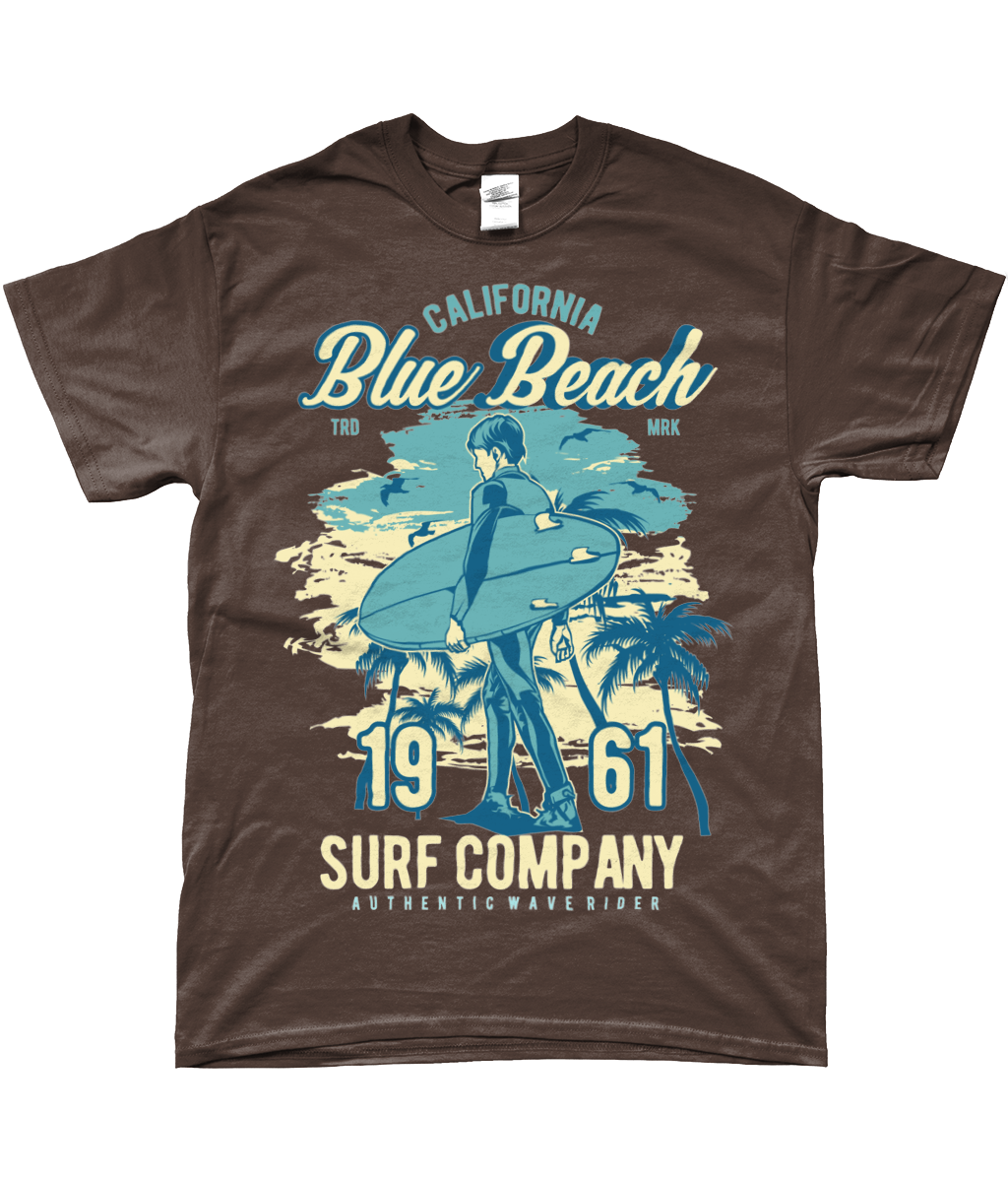 Blue Beach - T-shirt filé à anneaux SoftStyle