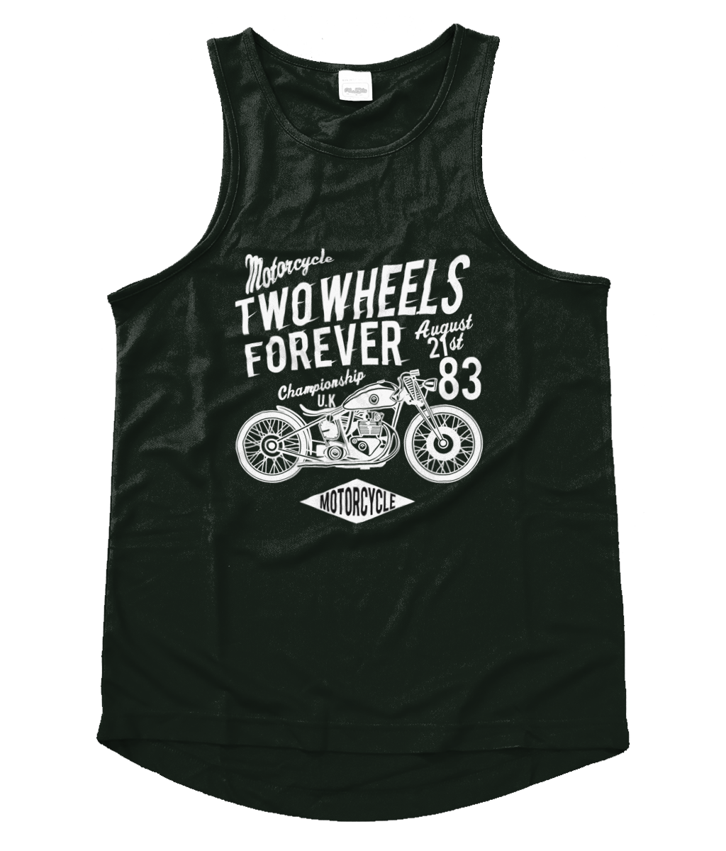 Two Wheels Forever White - Men's Cool Vest