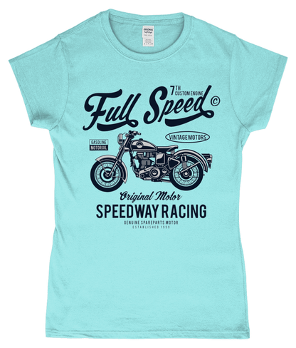 Full Speed – Gildan SoftStyle® Ladies Fitted Ringspun T-Shirt - Vitesse T-Shirts UK