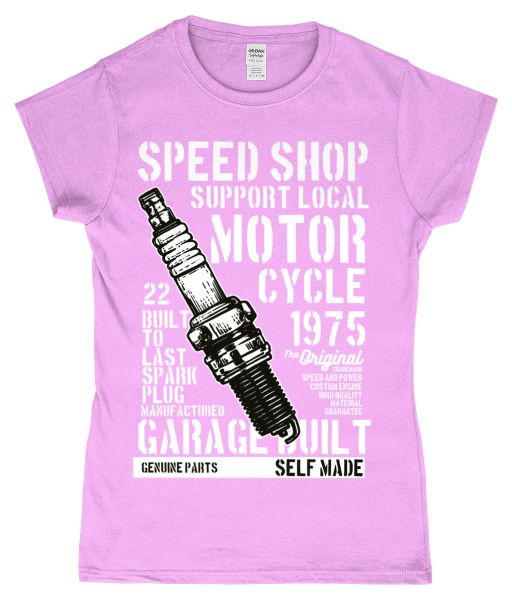 Speed ​​Shop - SoftStyle Damen Tailliertes Ringspun T-Shirt