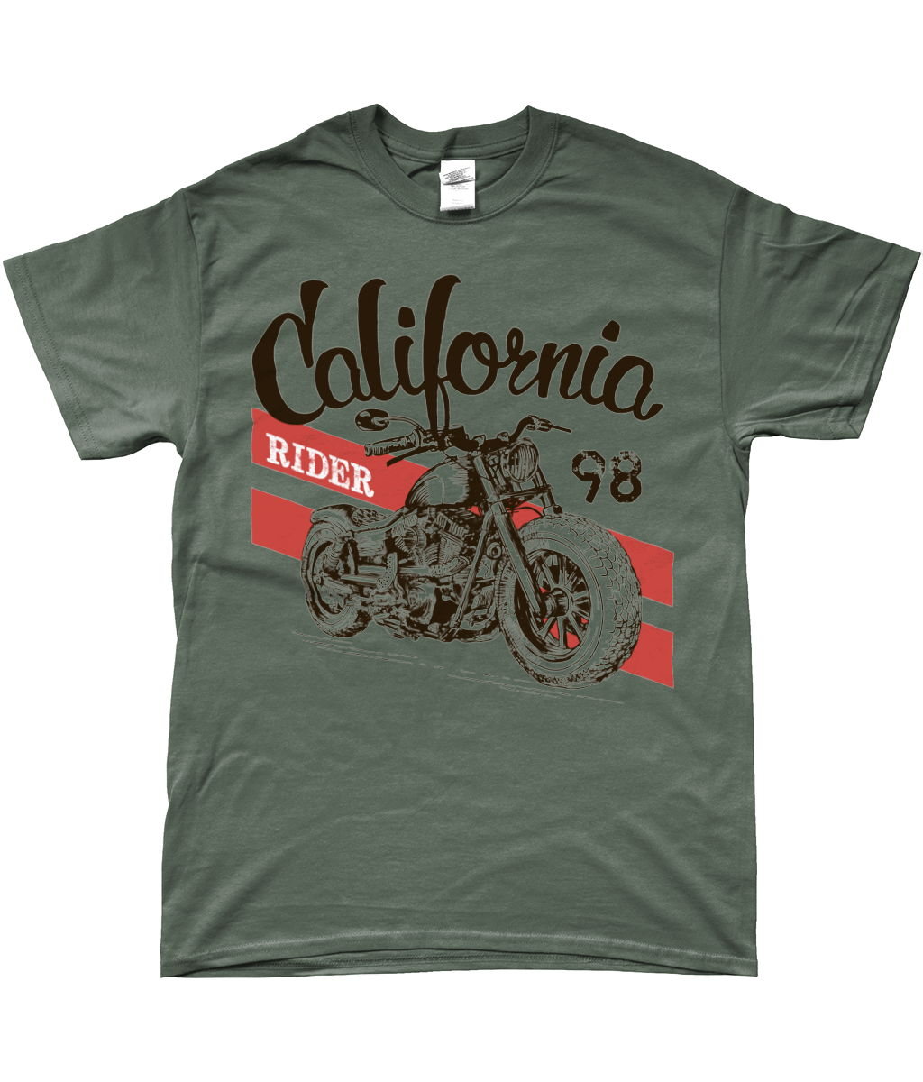 California Rider - T-shirt Gildan SoftStyle® à anneaux filés