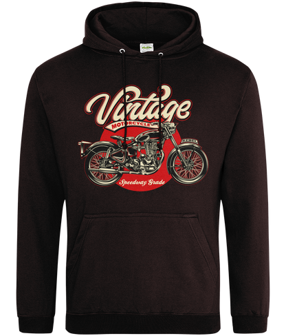 Vintage Motorrad - AWDis College Kapuzenpullover