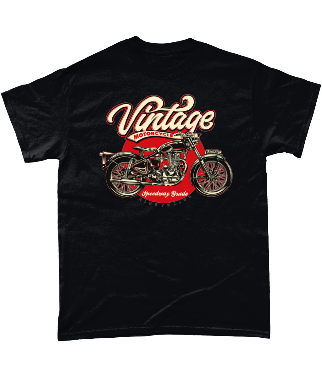 Moto vintage - T-shirt en coton épais