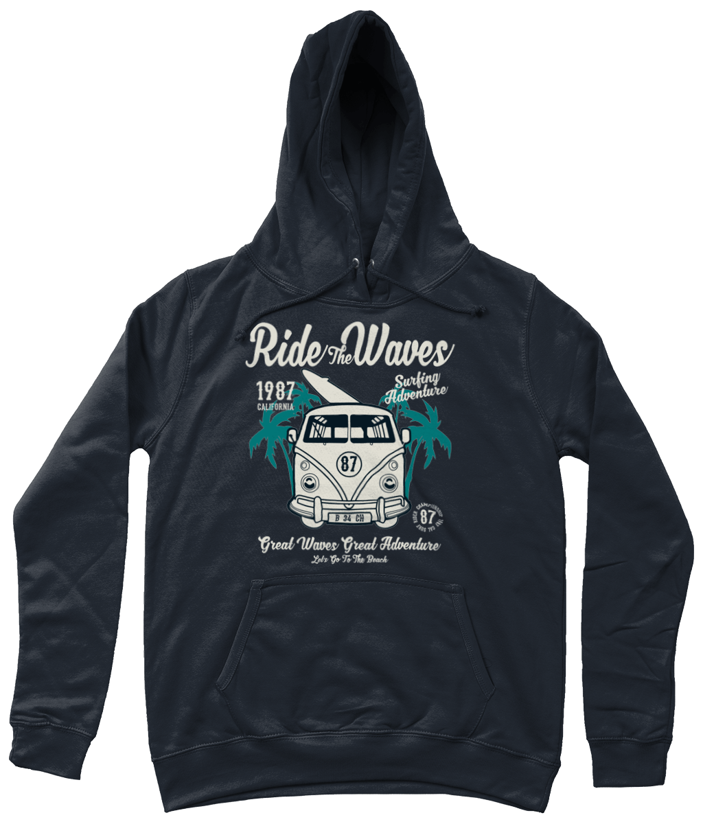 Ride The Waves – AWDis Girlie College Hoodie - Vitesse T-Shirts UK