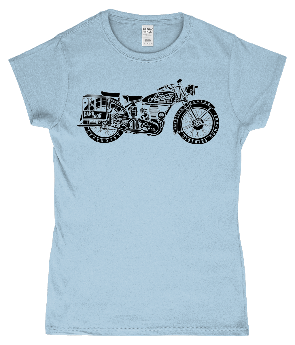 Enjoy The Ride - Schwarz - Tailliertes ringgesponnenes T-Shirt für Damen