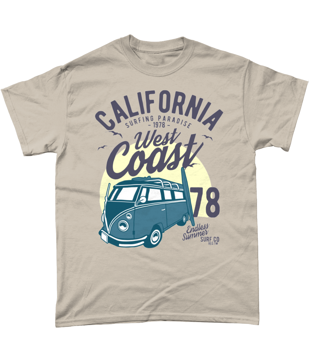 California West Coast v2 – Gildan Heavy Cotton T-Shirt - Vitesse T-Shirts UK