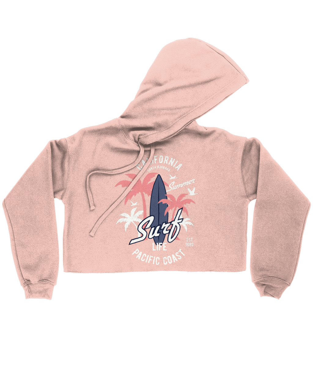 California Surf - Bella Ladies Cropped Hoodie